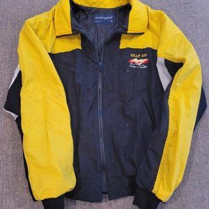 Vintage Snap-On Jacket Size M Yellow Racing Swingster Windbreaker Full Zip RARE